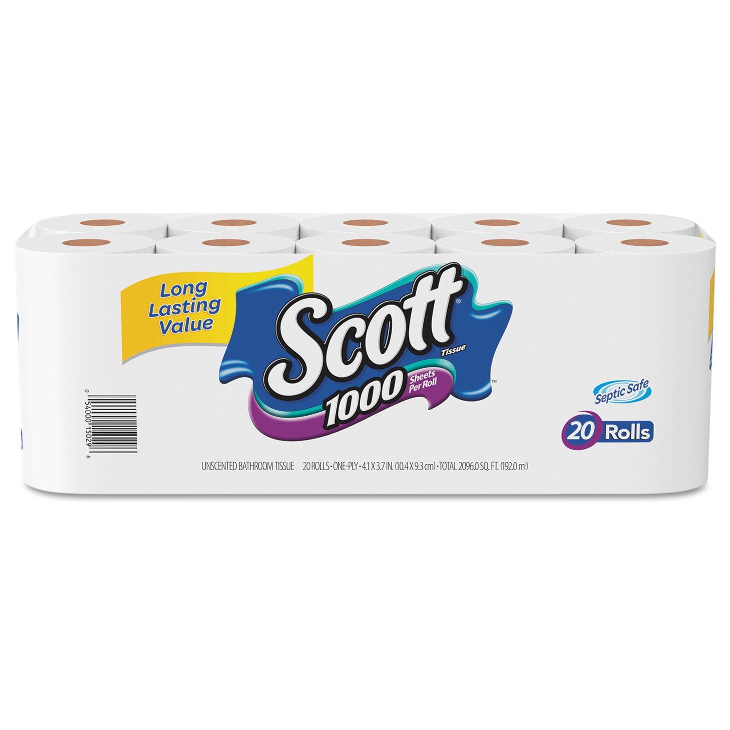 Premium 1-Ply Bathroom Tissue Rolls - Soft & Strong Toilet Paper for Home & Office Use - 12 Pack (Standard Roll Size) - Ideal for Everyday Comfort & Guest Bathrooms