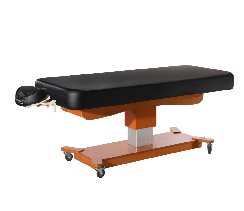 Master Massage® Maxking Comfort Electric Lift Spa Salon Stationary Pedestal Flat Beauty Bed - Professional Massage Table for Spa, Salon & Home Use - Adjustable Height for Ultimate Relaxation