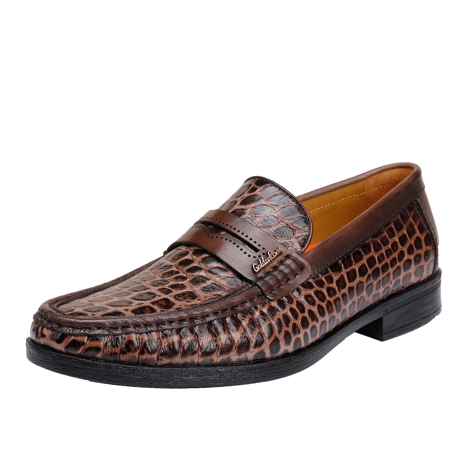 Men's Genuine Leather Slip-On Loafers - Comfortable Casual Driving Moccasins & Breathable Dress Shoes for Work, Travel & Everyday Wear