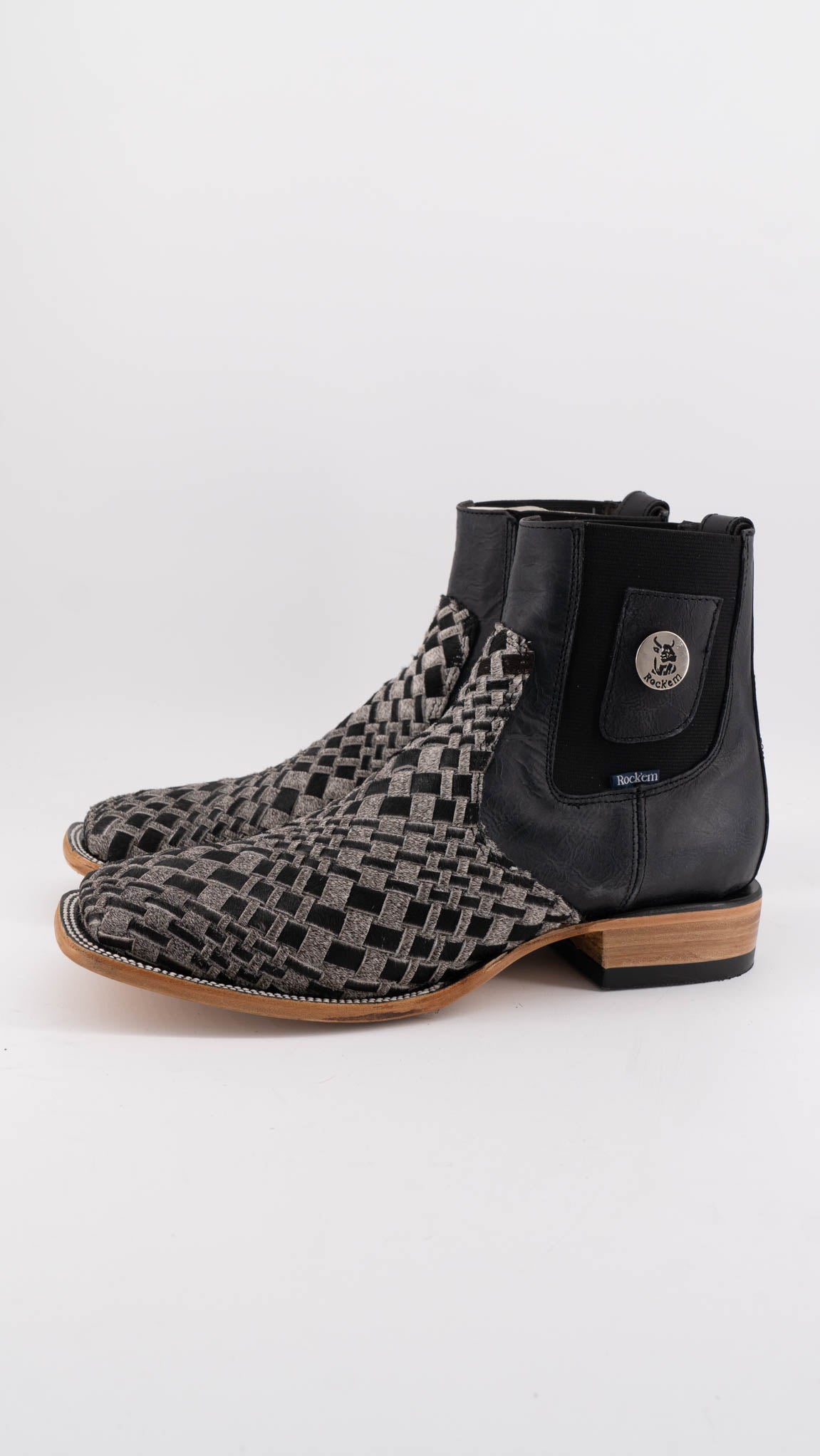 Men's Genuine Cowhide Leather Square Toe Boots Size 10 - Western Style Work & Casual Boots for Men - Perfect for Ranch Work, Outdoor Adventures and Everyday Wear