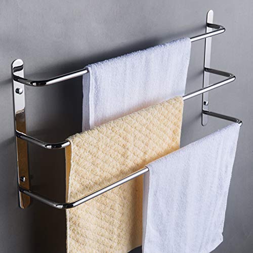 23.62 Inch Wall Mounted Bath Towel Bar - 3-Tier Heavy Duty Towel Rack for Bathroom, Kitchen & Laundry Room - Rustproof Stainless Steel with Easy Installation - Perfect for Hanging Towels, Robes & Clothes