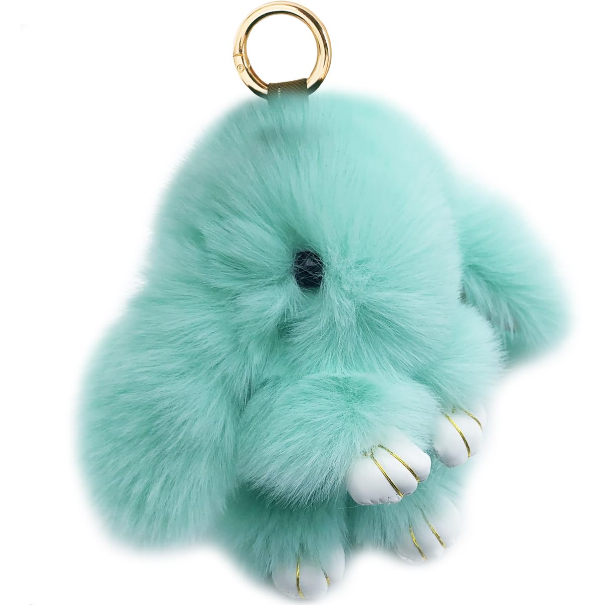 Cute Soft Faux Fur Bunny Keychain - Adorable Artificial Fur Key Ring for Car, Handbag, and Backpack - Perfect Gift for Kids, Women, and Pet Lovers