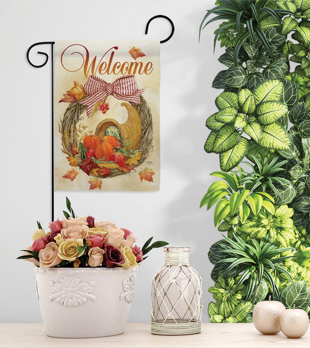 Fall Harvest Cornucopia Wreath Kit - Home & Garden Decor for Autumn