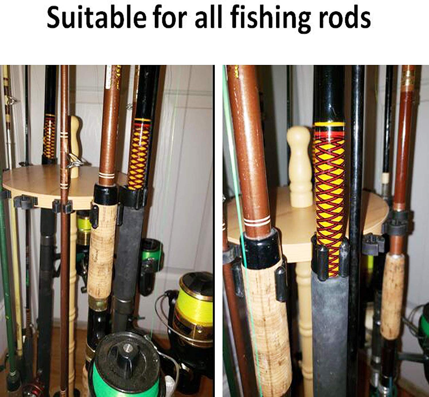 Pmsanzay 20-Pack Fishing Rod Storage Clips - Heavy Duty Rod Holders & Keepers for Organizing Fishing Rods, 0.9