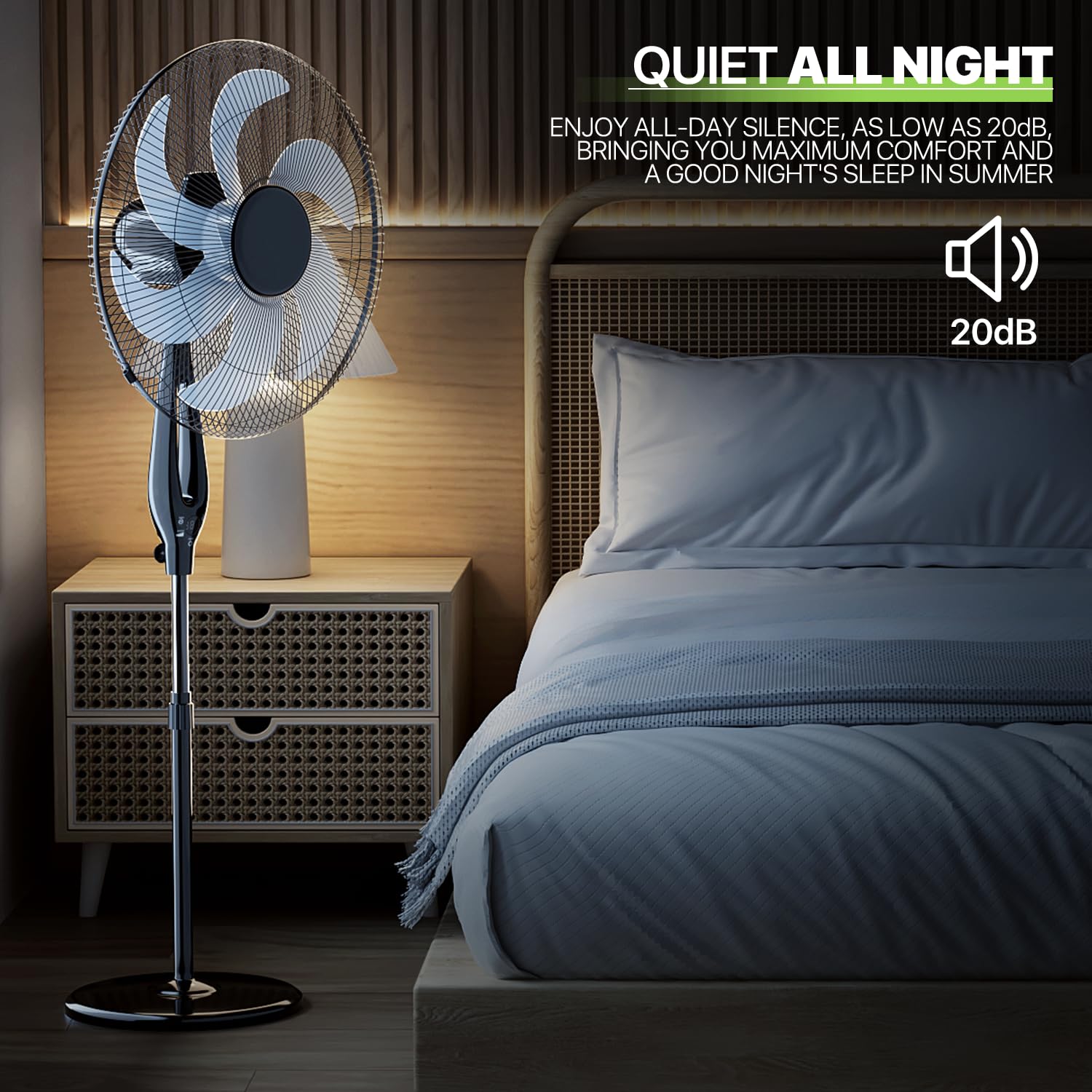 Magshion 17-Inch Oscillating Quiet Pedestal Fan with Remote Control, Timer, Adjustable Tilt Head, 3 Speed Settings - Ideal for Home, Bedroom, Office & Living Room Cooling (Black)