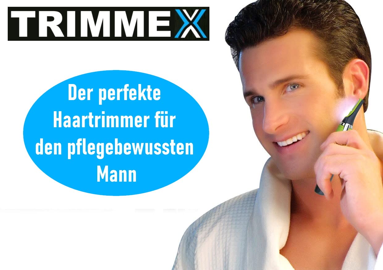 TRIMMEX Men's Hair Trimmer - Professional Nose & Ear Hair Trimmer for Grooming, Travel & Personal Care