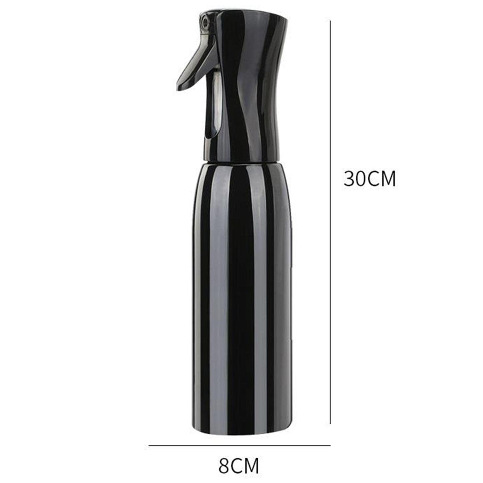 VMS INDIA 500ml Continuous Spray Bottle - Hair Styling, Salon, Barber, Gardening, Cleaning, Plant Misting - Durable Black Plastic Water Sprayer for Home & Professional Use
