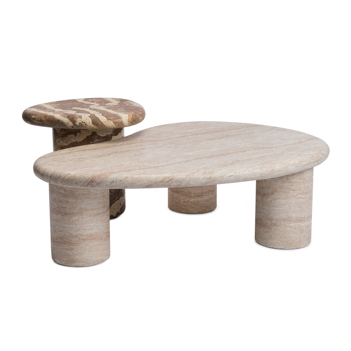 Azzurra Modern Travertine Coffee Table - Elegant Living Room Centerpiece for Home Decor & Entertaining