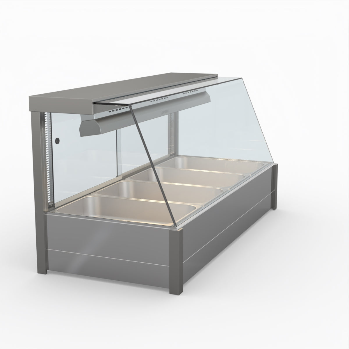 Bonvue BM14TC Angled Countertop Wet and Dry Bain Marie Food Warmer - Perfect for Restaurants, Buffets & Catering Events