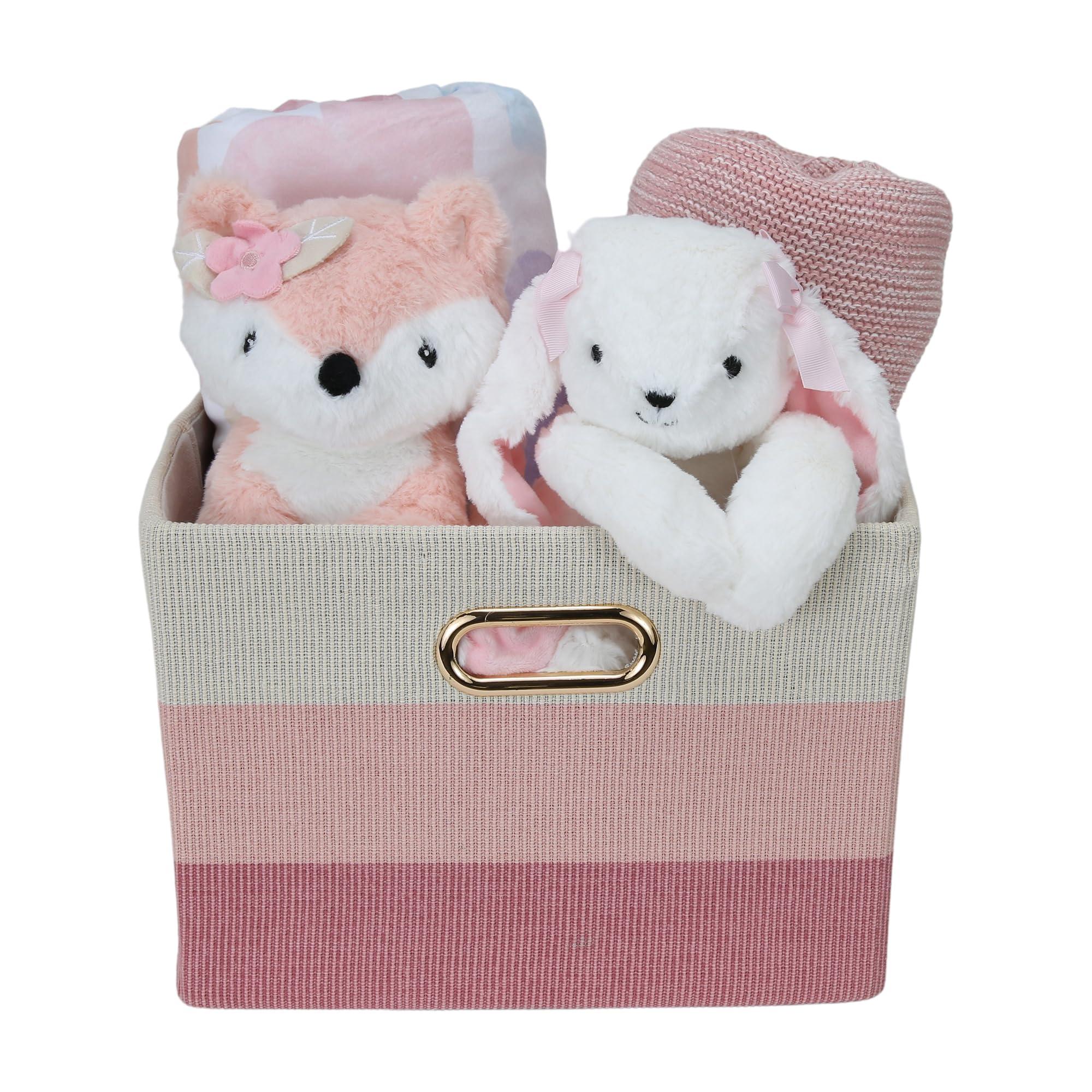 Lambs & Ivy Pink and White 5-Piece Luxury Baby Gift Set - Perfect for Newborns, Infants, Baby Showers & Christening Gifts