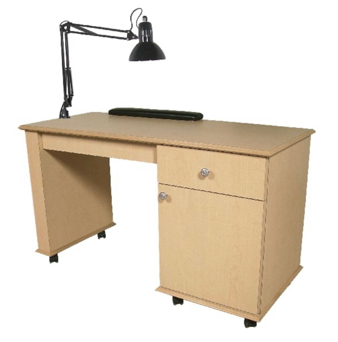Professional Nail Table for Salons & Home Use - Heavy Duty Portable Manicure Pedicure Station with Adjustable Height & Storage Drawers - Perfect for Nail Technicians, DIY Enthusiasts & Spa Businesses