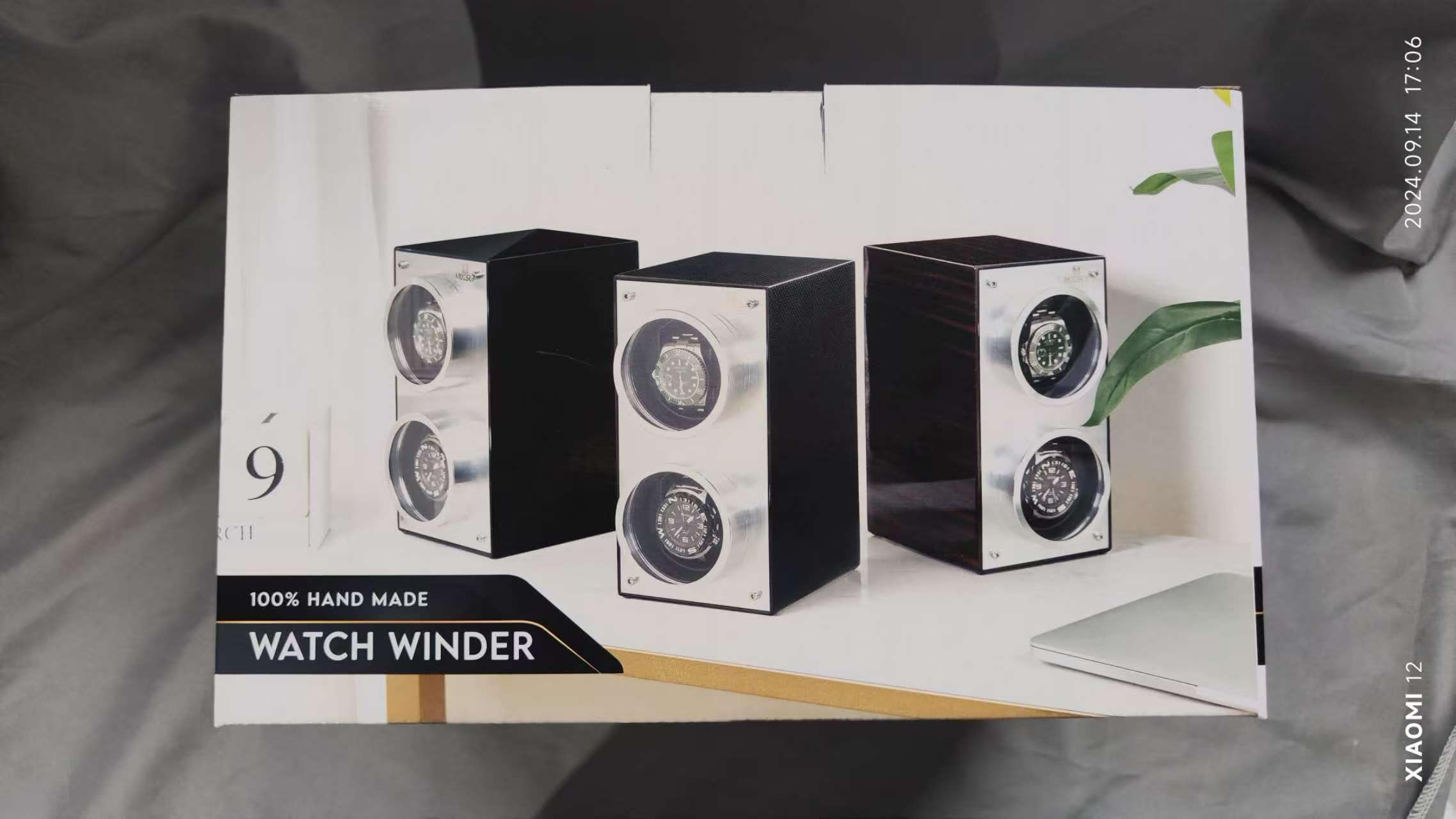 MOZSLY Double Automatic Watch Winder - Quiet Self-Winding Box with 12 Rotation Modes & Elegant Piano Finish - Perfect for Watch Collectors, Luxury Timepiece Storage, and Display Cases for Home or Office