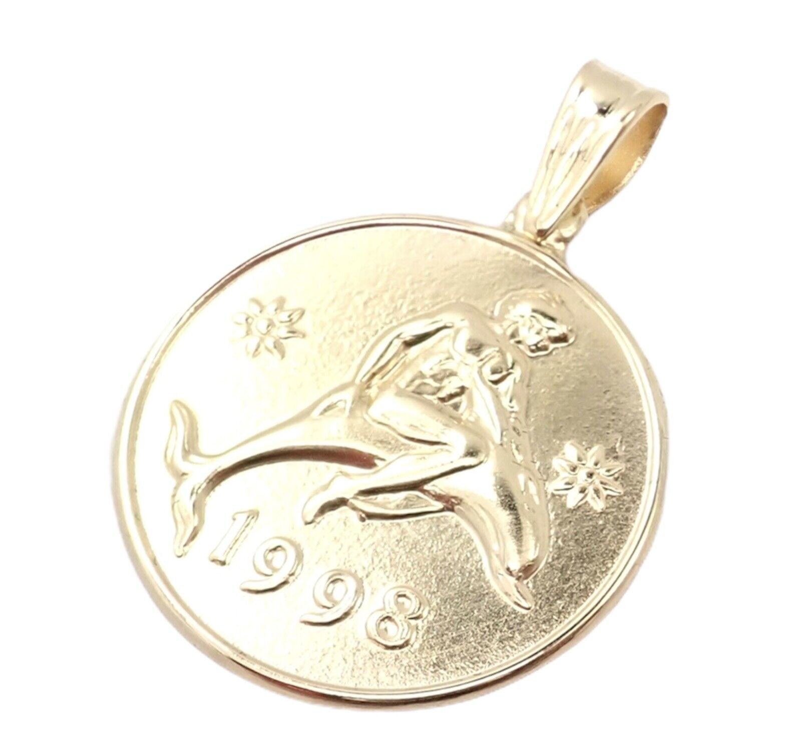 Vintage Ilias Lalaounis 18K Gold Dolphin Charm Pendant - Rare 1998 Collectible Jewelry for Good Luck & Protection | Perfect Gift for Birthdays, Anniversaries & Special Occasions
