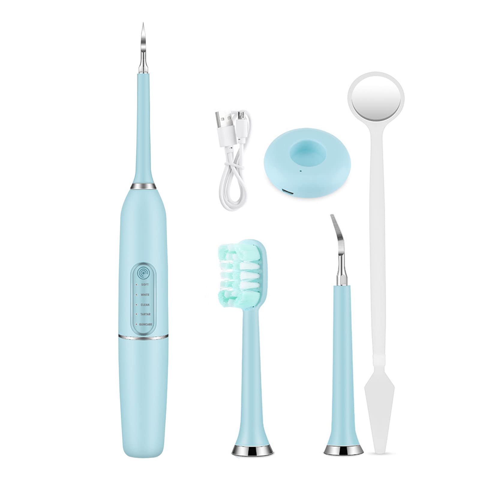 Kimanli Electric Toothbrush Set - IPX7 Waterproof Teeth Whitening with 2 Cleaning Heads & Dental Mirror | Perfect for Travel, Home & Daily Oral Care Routine