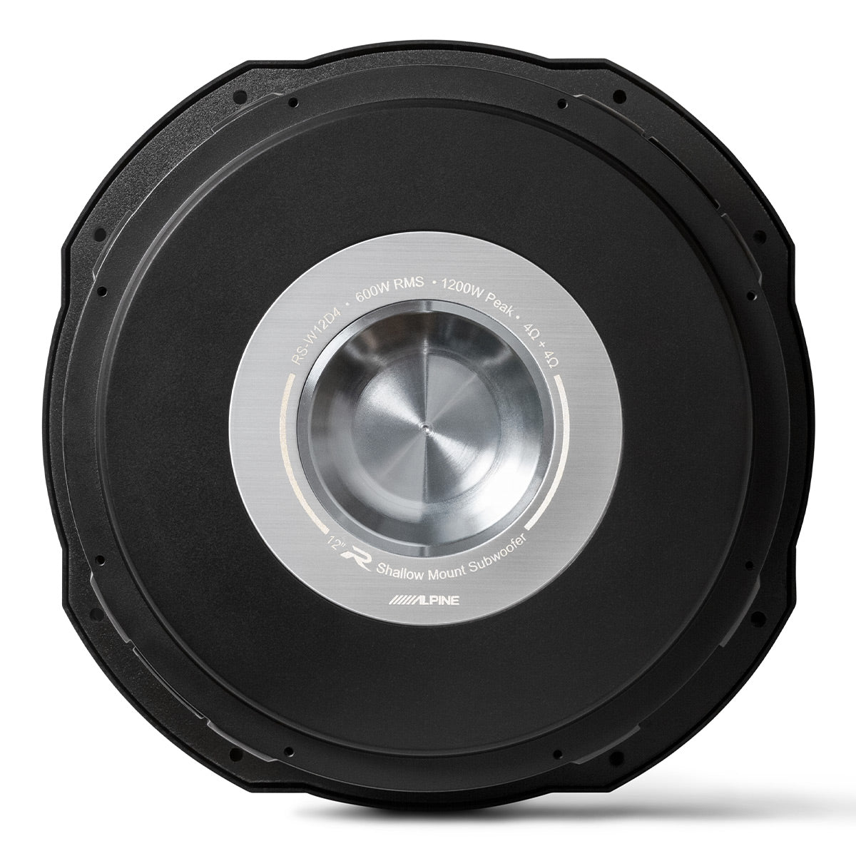 Alpine RS W12D4 R Series 12-Inch Shallow Mount 4 Ohm Car Subwoofer - Premium Bass for Trucks, SUVs & Compact Cars