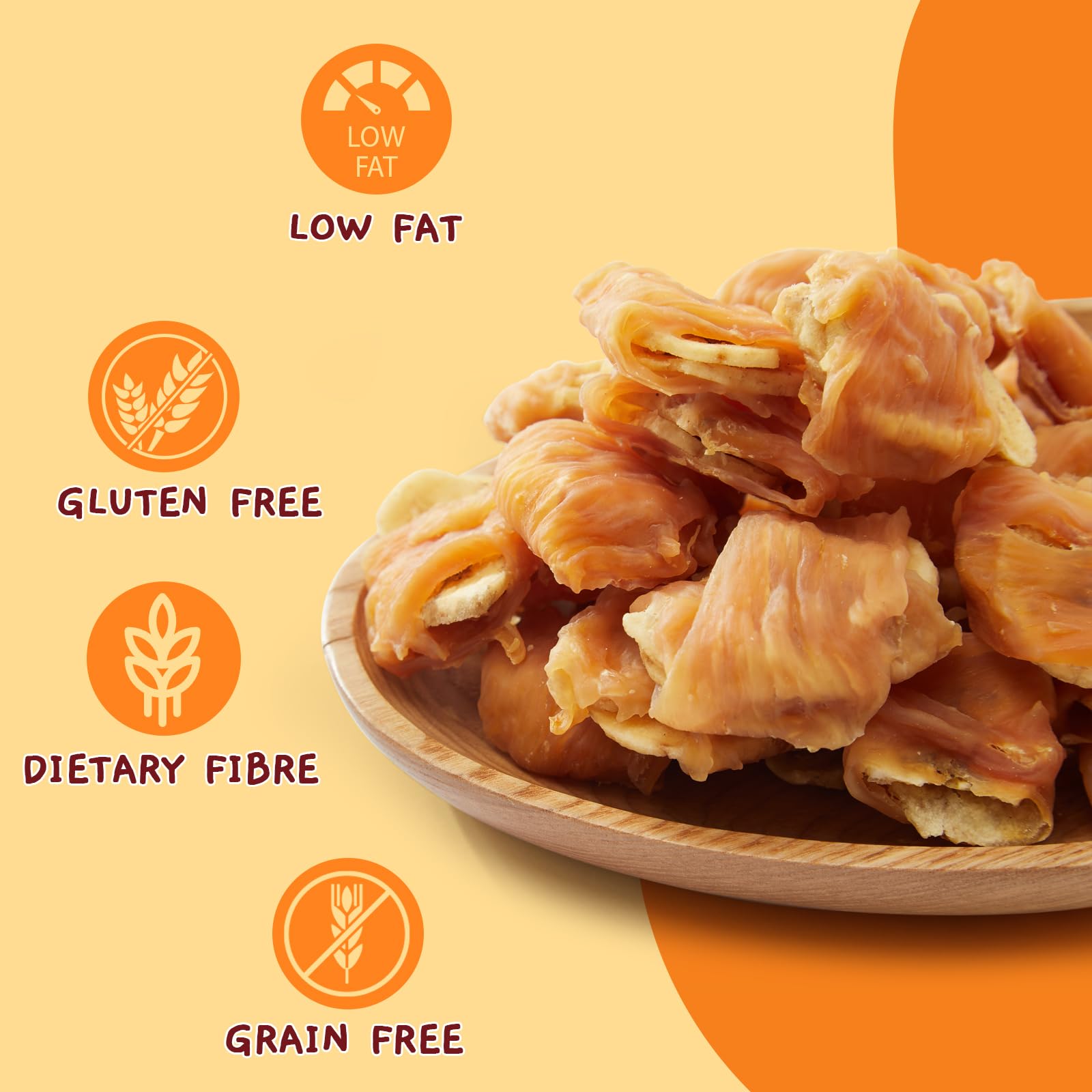 Natural Chicken Wrapped Banana Dog Treats - High Fiber Training Chews for Small & Medium Dogs | Healthy Snacks for Training & Rewards | 10.6oz