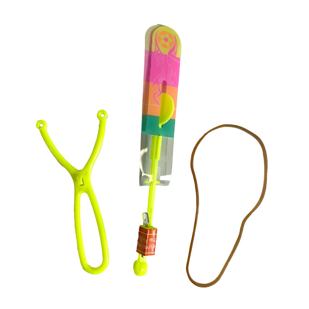 12-Pack Flashing LED Slingshot Toys for Kids - Outdoor Night Games, Camping Fun, and Party Favors