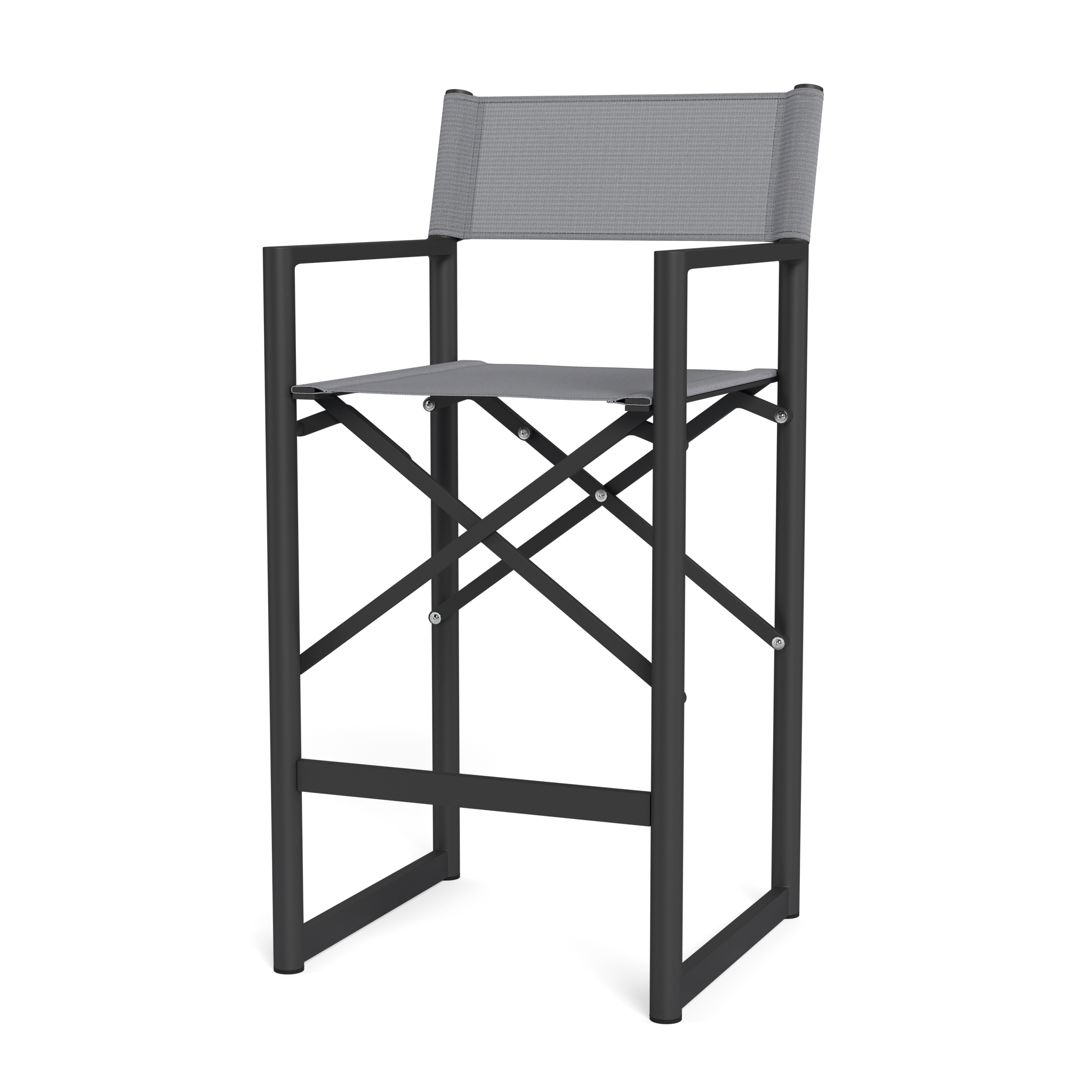 Premium Aluminum Bar Stool with Backrest - Adjustable Height 24