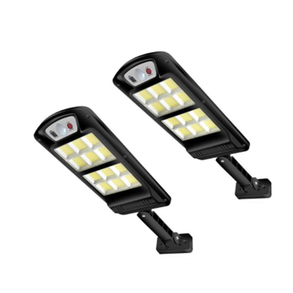 1200W 160COB LED Solar Powered Waterproof Outdoor Lights with PIR Motion Sensor & Remote Control - 2 Pack (240COB Total) for Garden, Pathway, Driveway and Street Lighting