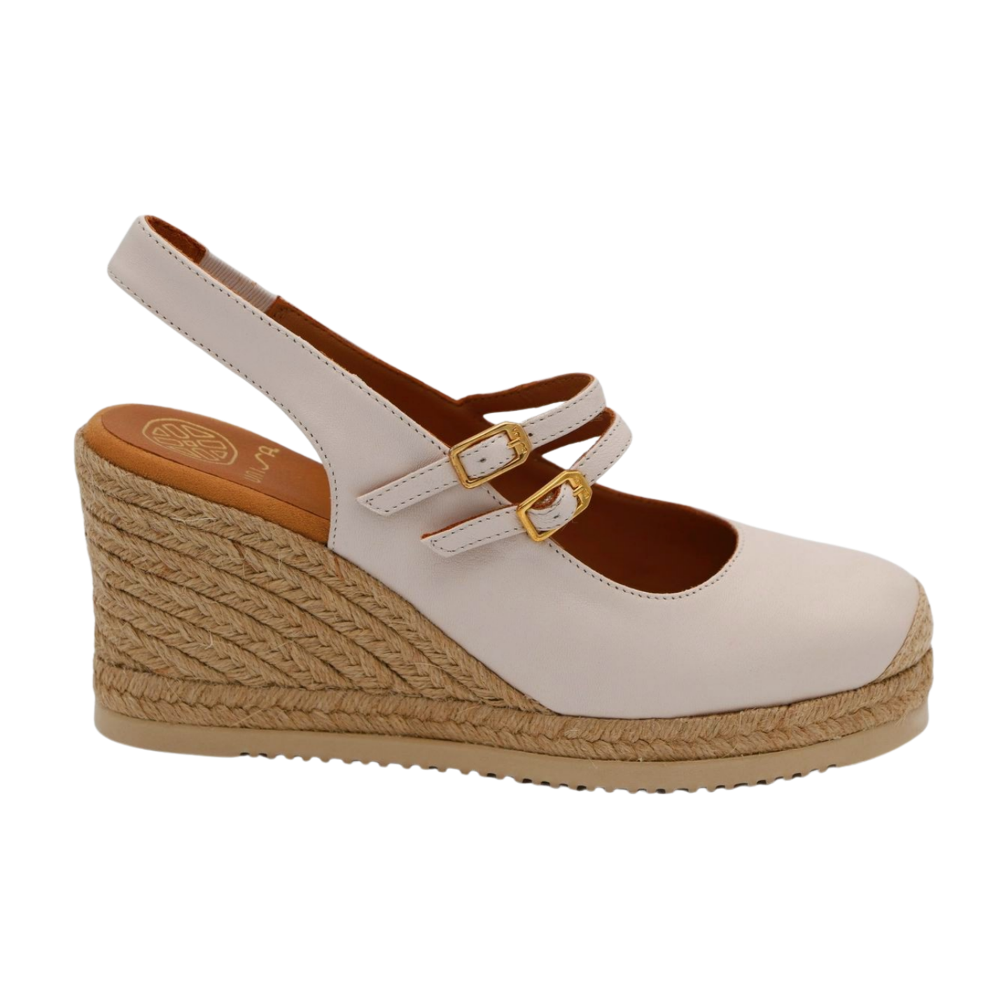 UNISA CYNTIA Off White High Slingback Leather Espadrille Sandals with Adjustable Straps - Perfect for Summer Weddings, Beach Vacations & Casual Outings