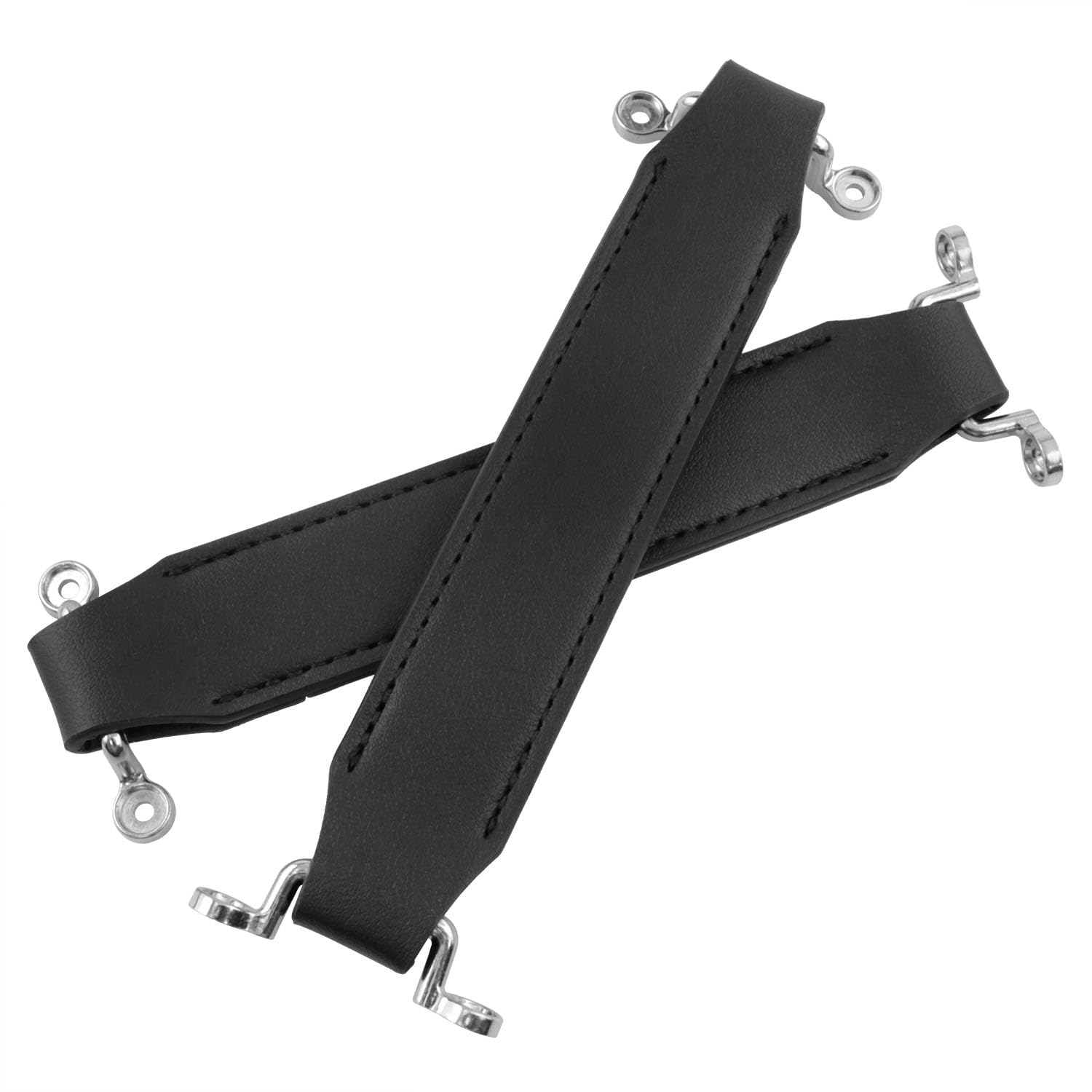 Premium Leather Guitar Amplifier Handle Replacement - 2 Pack Black Amp Case Handles for Easy Transport | Durable Strap for Guitar Amp Carrying Case | Perfect for Musicians & Live Performances