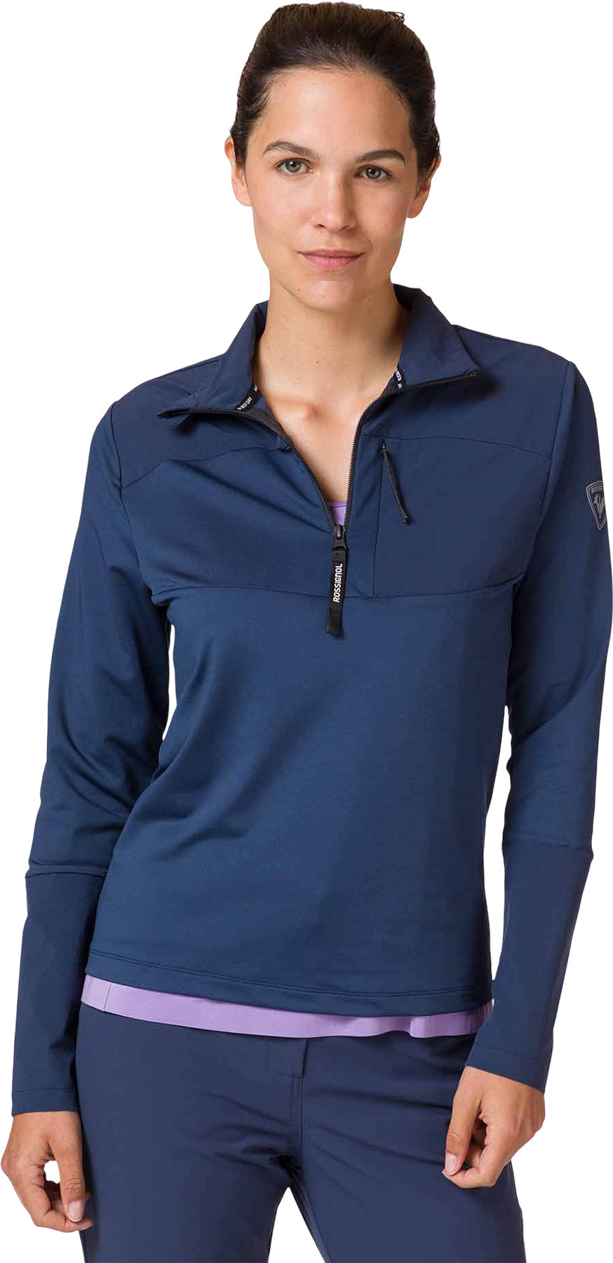 1/2 Zip Midlayer Sweatshirt for Women - Lightweight Fleece Pullover with Half-Zip Design for Hiking, Running & Outdoor Activities
