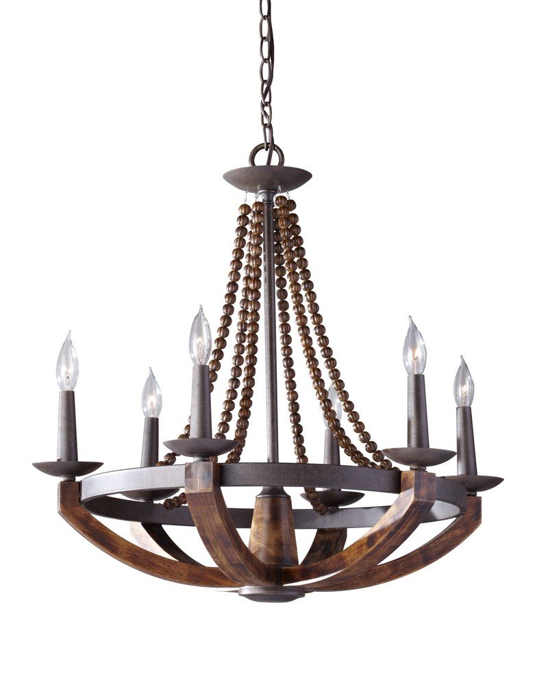 Feiss Lighting Adan 6-Light Chandelier - Traditional Style Crystal Ceiling Light Fixture for Dining Room, Living Room & Bedroom - Elegant Home Decor Lighting Solution