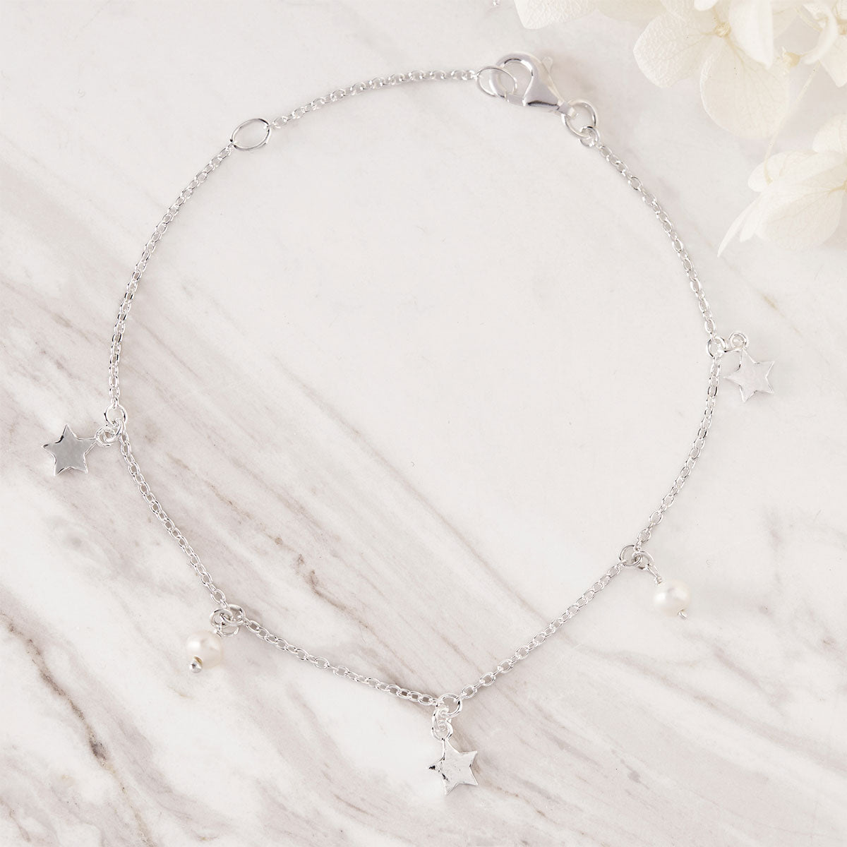 Starlight and Pearls Bracelet for Women - Elegant Pearl Beaded Jewelry Gift for Birthday, Anniversary & Special Occasions
