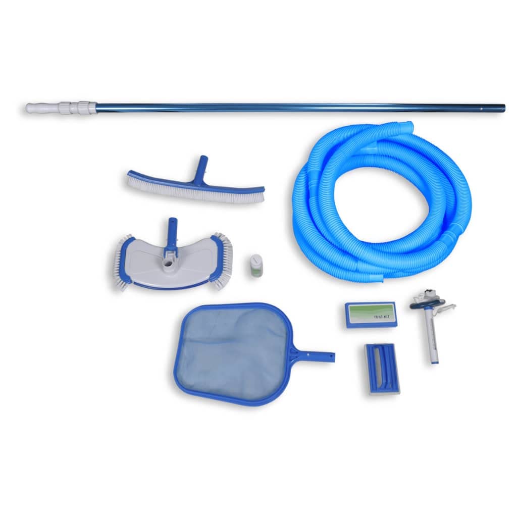 SKM Pool Clean XXL Set - Premium Swimming Pool Cleaning Kit for Large Pools | Heavy-Duty Pool Maintenance Tools with Telescopic Pole, Brush, Net & Vacuum Head | Perfect for In-Ground & Above-Ground Pools