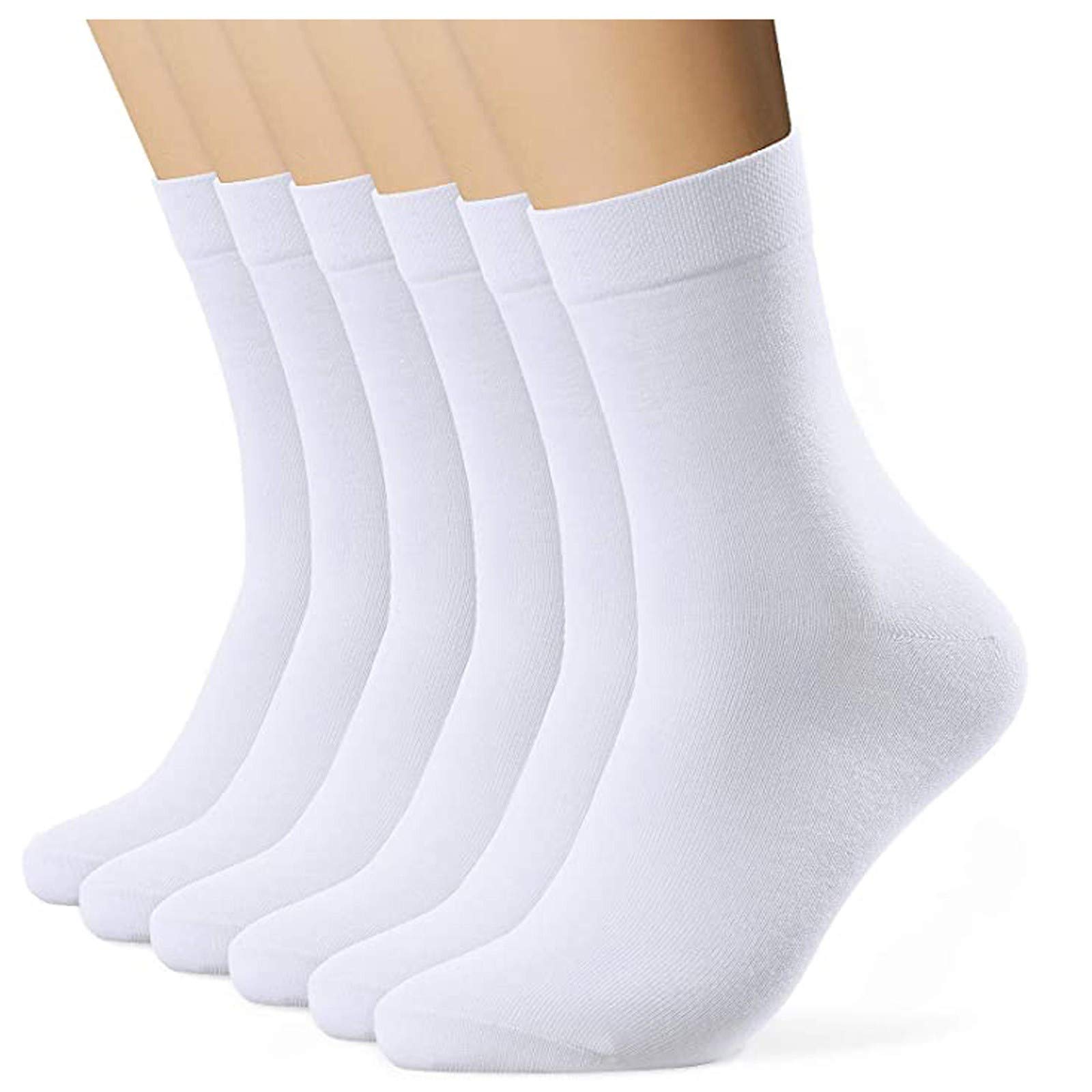 Unisex Cheerleading Socks - White Durable Sports Compression Socks for Girls & Boys - Warm & Supportive for Cheer, Dance, Gym & Work - Size 13-15