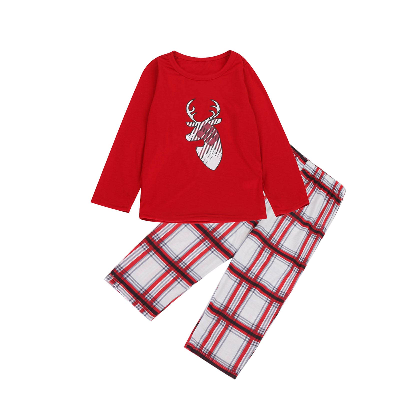 Family Christmas Vacation Pajama Set - Plaid Print Matching Nightwear with Lounge Pants | Cozy Holiday Sleepwear for Family Gatherings & Festive Nights