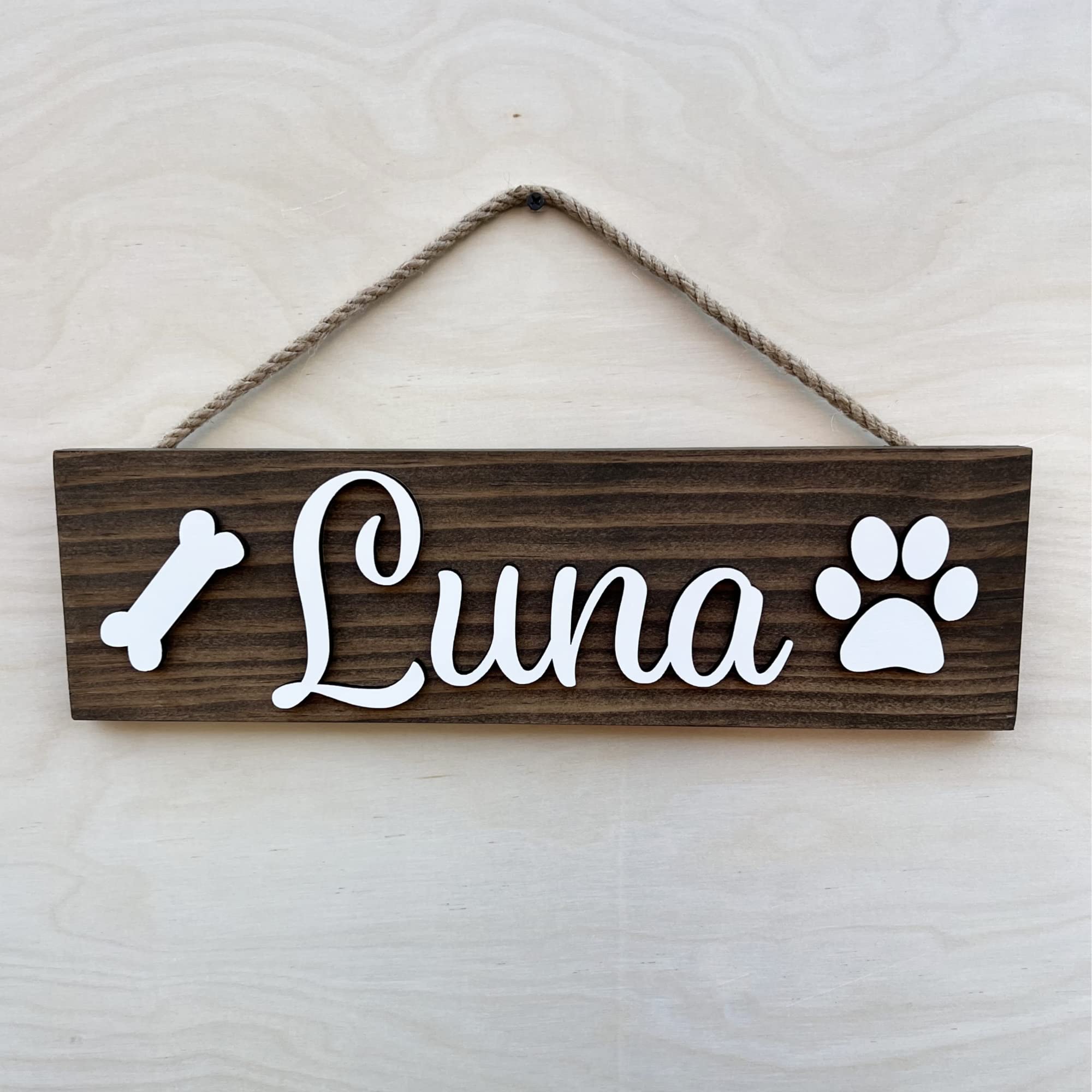Custom 3D Pet Name Sign - Personalized Dog & Cat Name Plaque for Home Decor - Perfect for Pet Lovers & Gift Giving