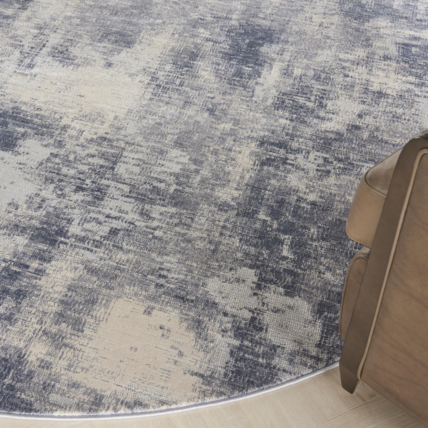 Nourison Rustic Textures Blue Ivory 5'3