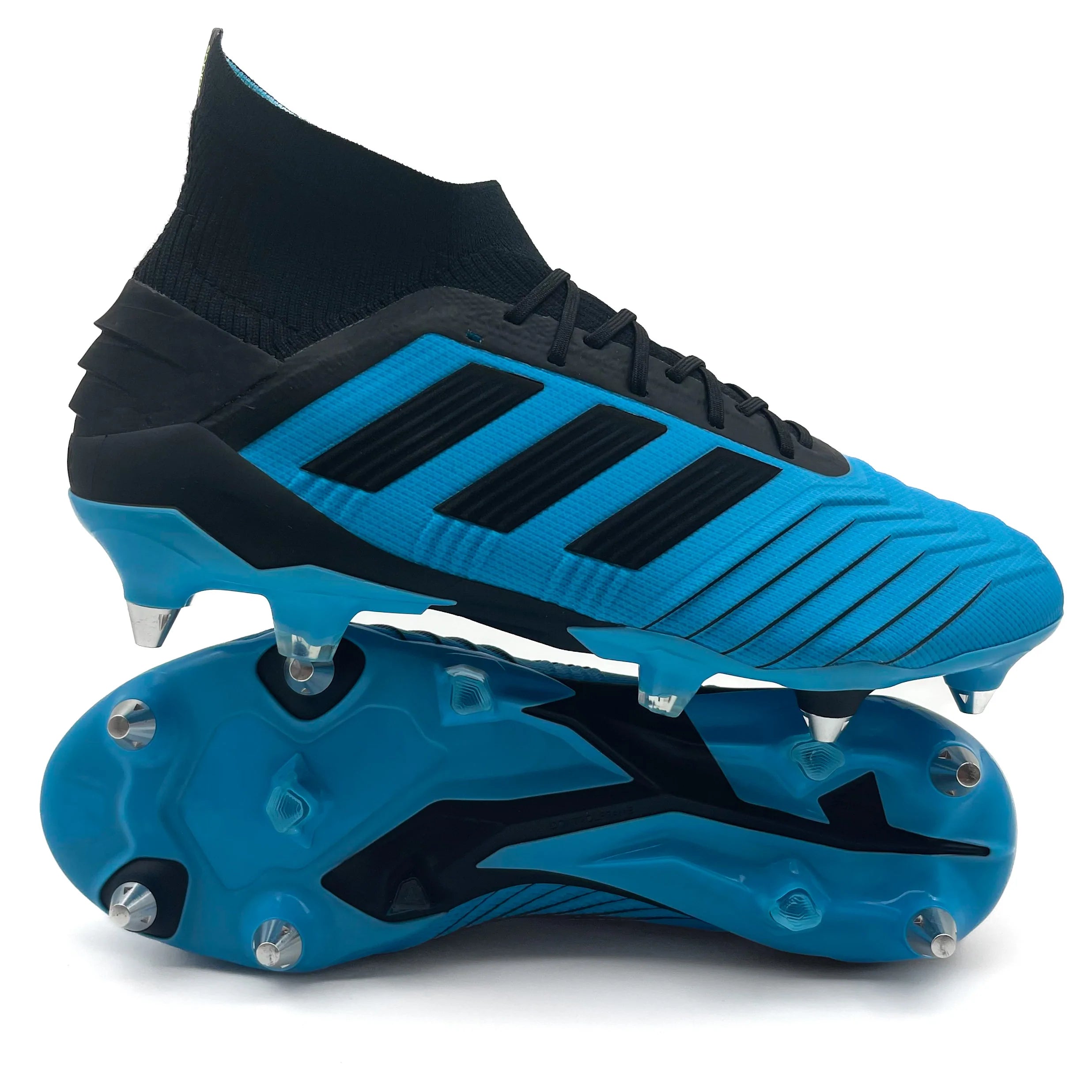 Adidas Predator 19.1 SG Firm Ground Soccer Cleats - Bright Cyan Football Boots for Men | Lightweight & Durable for Outdoor Matches & Training