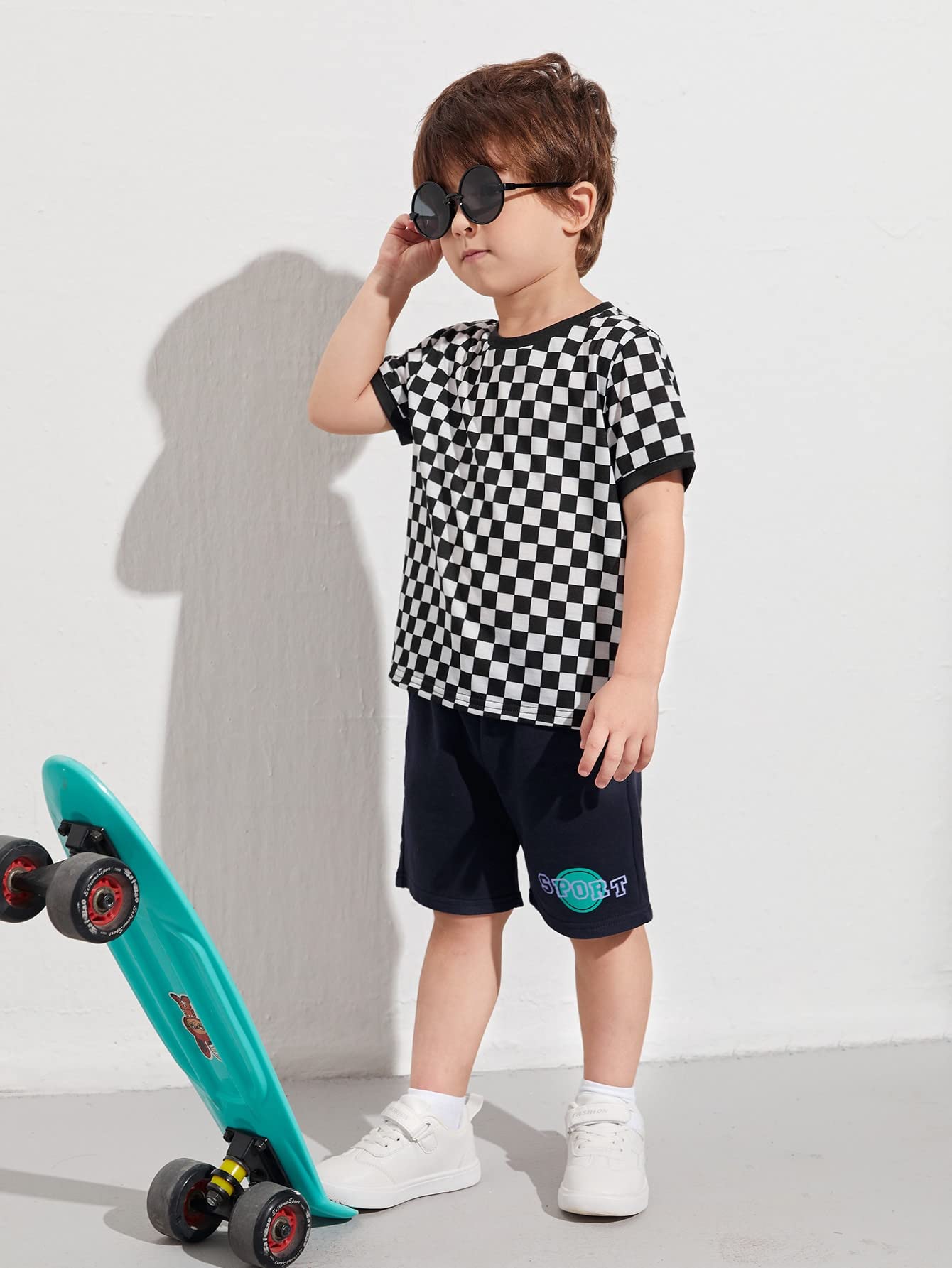 WDIRARA Boys' Plaid Short Sleeve T-Shirt - Soft Cotton Checkered Top for Toddlers (1-5 Years) | Casual Playwear, Preschool Outfits & Family Photos