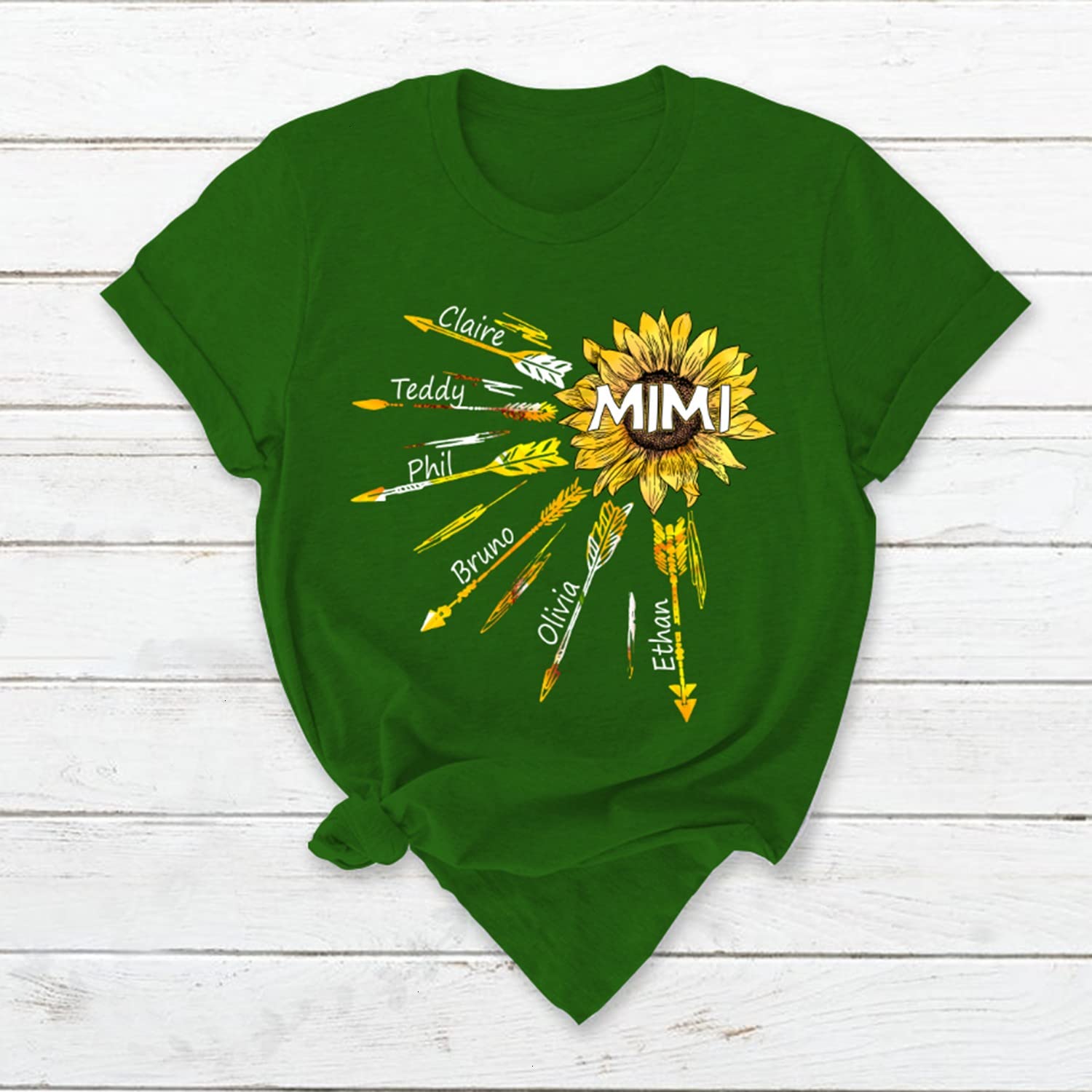 Personalized Mimi Sunflower Plus Size T-Shirt for Women - Cute Floral Graphic Tee for Mother's Day, Grandma Gift, Casual Wear - Perfect for Family Gatherings, Birthday Parties & Everyday Outfits