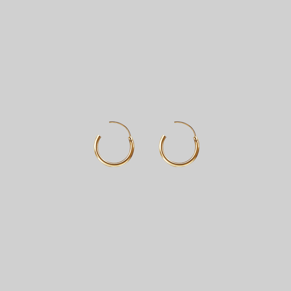 Small Gold Hoop Earrings for Women - 14K Gold Plated Minimalist Stud Earrings | Perfect for Everyday Wear, Gifts & Special Occasions
