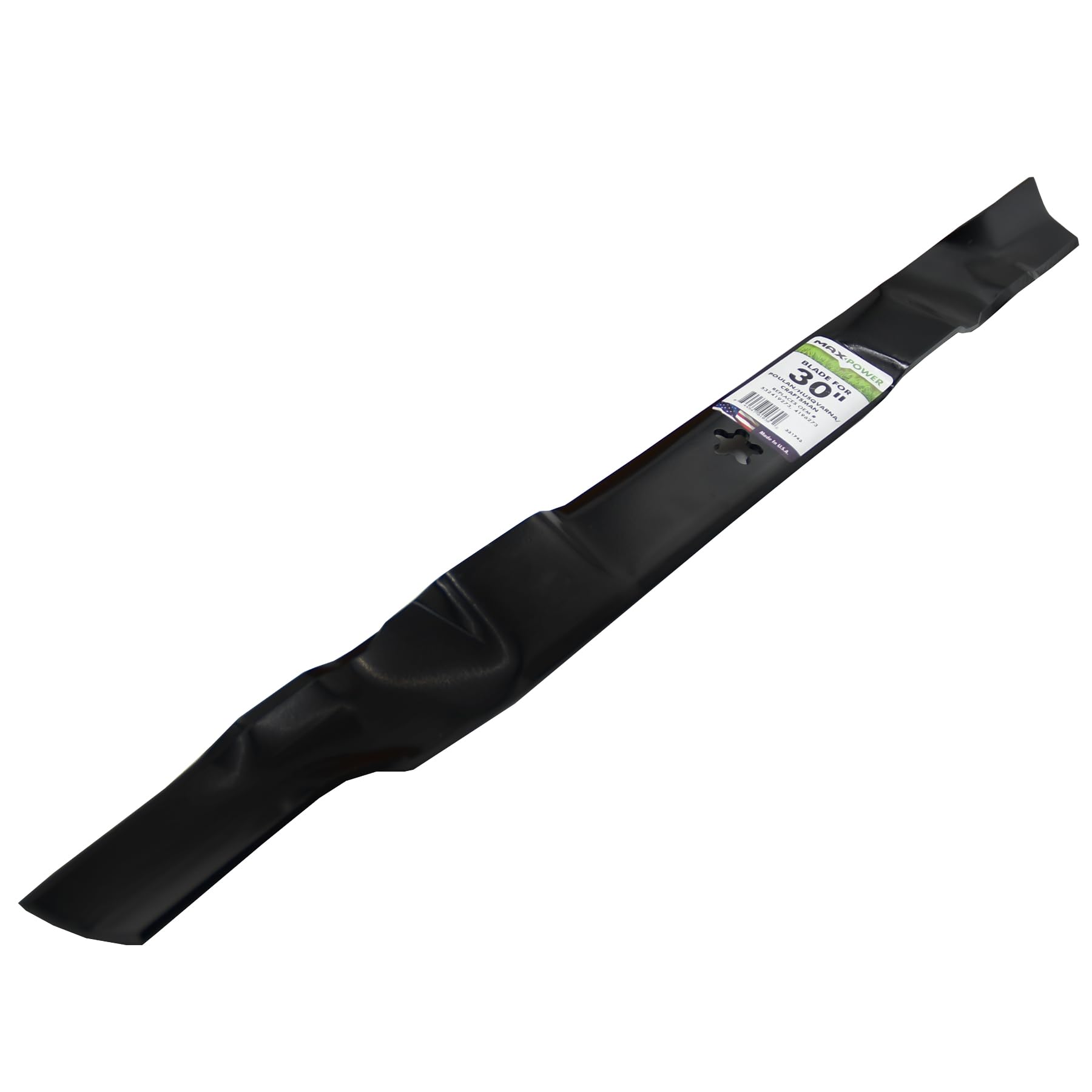MaxPower 331743 Replacement Lawn Mower Blade - Fits 30-Inch Craftsman, Husqvarna, Poulan Mowers (Replaces OEM #532419273) - Perfect for Grass Cutting, Yard Maintenance & Landscaping