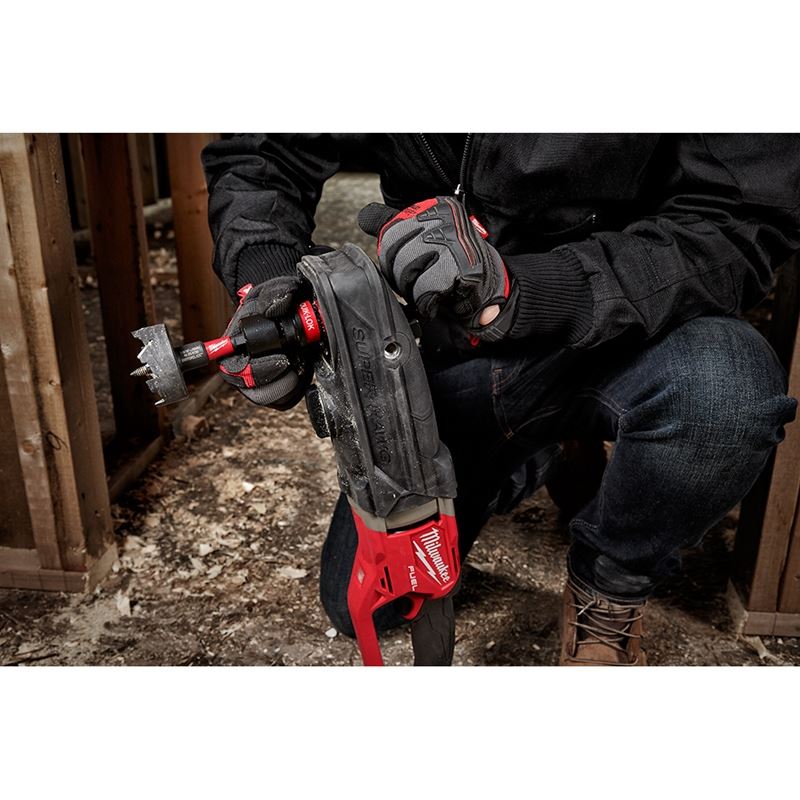 M18 FUEL 18V Brushless Cordless Super Hawg Right Angle Drill with QUIK-LOK (Tool Only) - Ideal for Tight Spaces, Plumbing, Electrical Work & Construction Projects