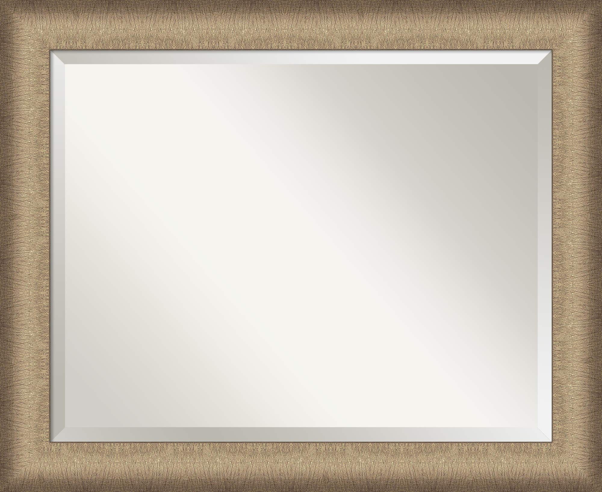 Amanti Art Vanity Brown Framed Bathroom Mirror 28x22 Inch - Elegant Brushed Bronze Finish - Perfect for Bathroom, Bedroom & Dressing Room Decor