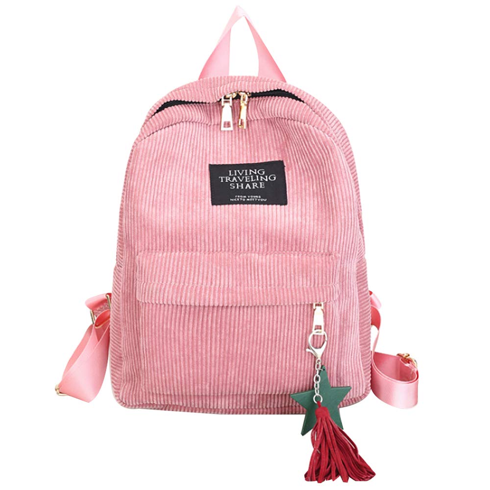 Women's Small Corduroy Backpack - Stylish Casual Daypack Shoulder Bag for Work, School & Travel | Lightweight & Durable College Backpack for Everyday Use