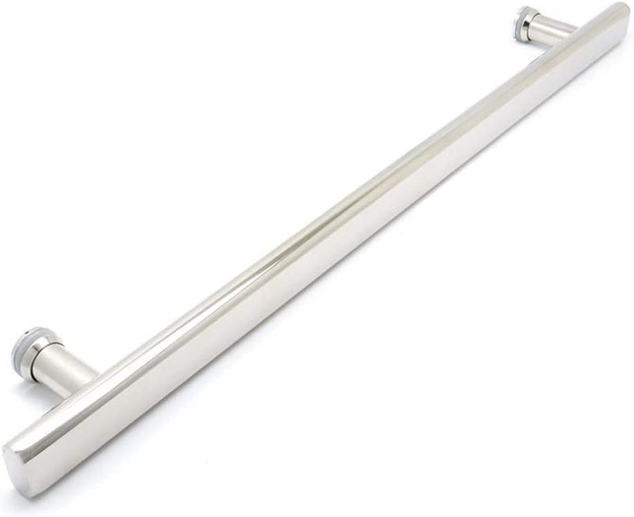 MIQXUAN Frameless Shower Door Handle Replacement - Stainless Steel Sliding Door Knob for Bathroom & Interior/Exterior Doors - Single Sided Towel Bar Pull Push Handle Hardware Set - Perfect for Modern Bathroom Renovation & Home Upgrade