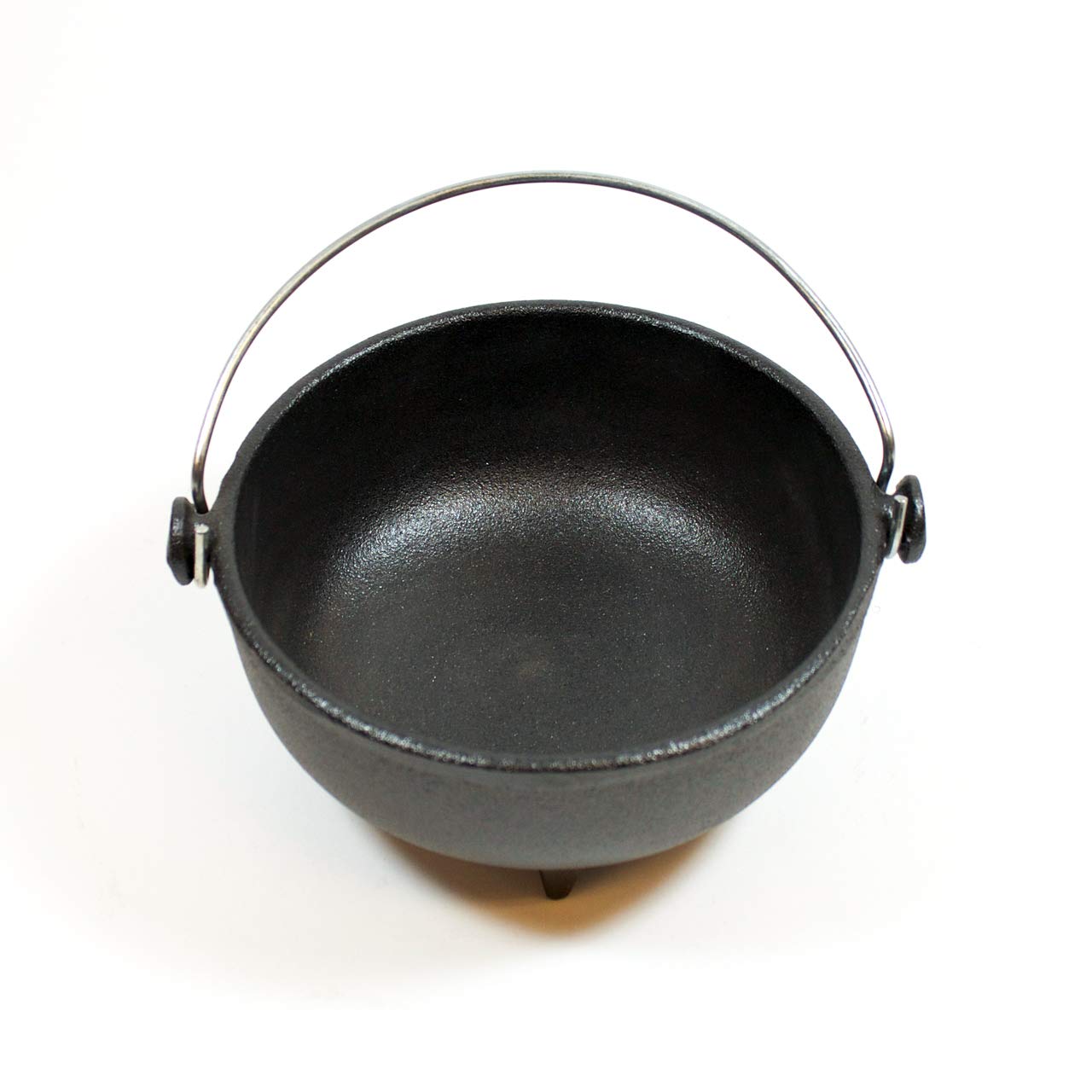 Old Mountain Pre-Seasoned Cast Iron Kettle - 6 Inch Diameter for Camping, Dutch Oven Cooking & Outdoor BBQ