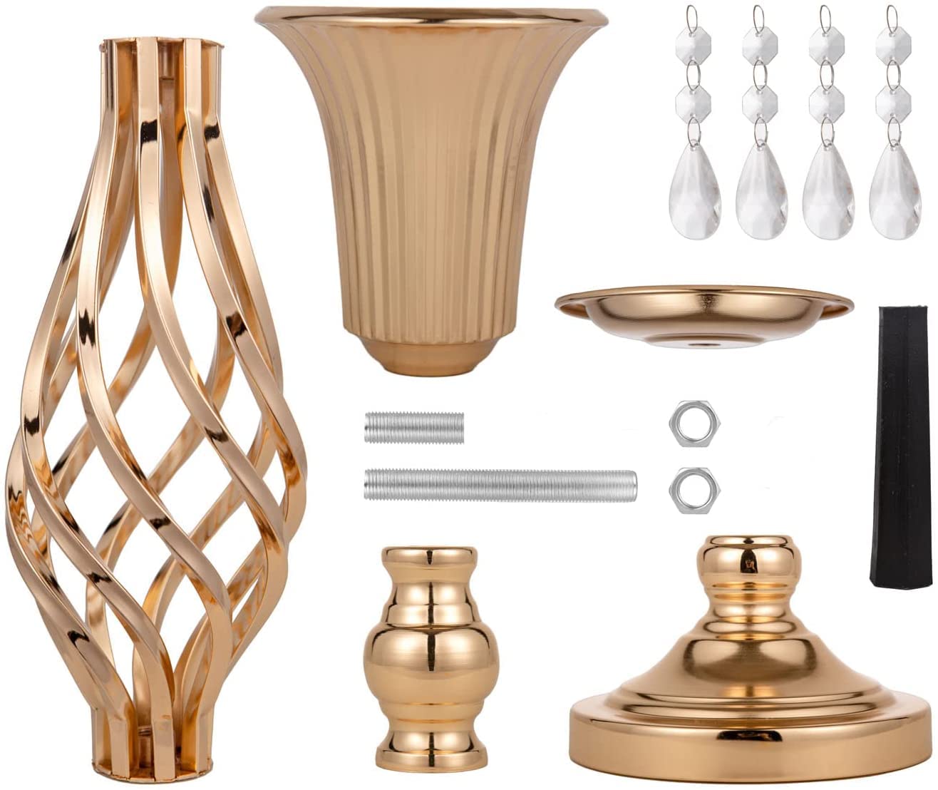 10Pcs Gold Wedding Flower Stand Centerpieces for Tables - Elegant Floral Vase Stands for Party, Birthday, Home Decor - Perfect for Wedding Receptions, Anniversary Celebrations & Special Events