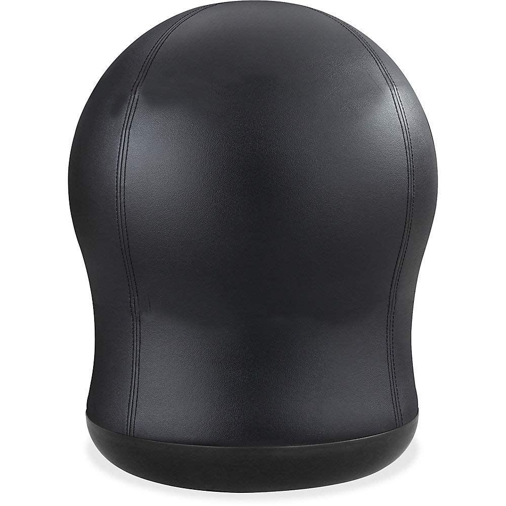 Safco Zenergy Swivel Ball Chair - Anti-Burst Vinyl Exercise Ball for Active Sitting | Home Office & Classroom Ergonomic Seating Solution | Perfect for K-12 Students & Work from Home Professionals | Black Vinyl Stability Ball Chair for Yoga, Fitness & Focus Enhancement