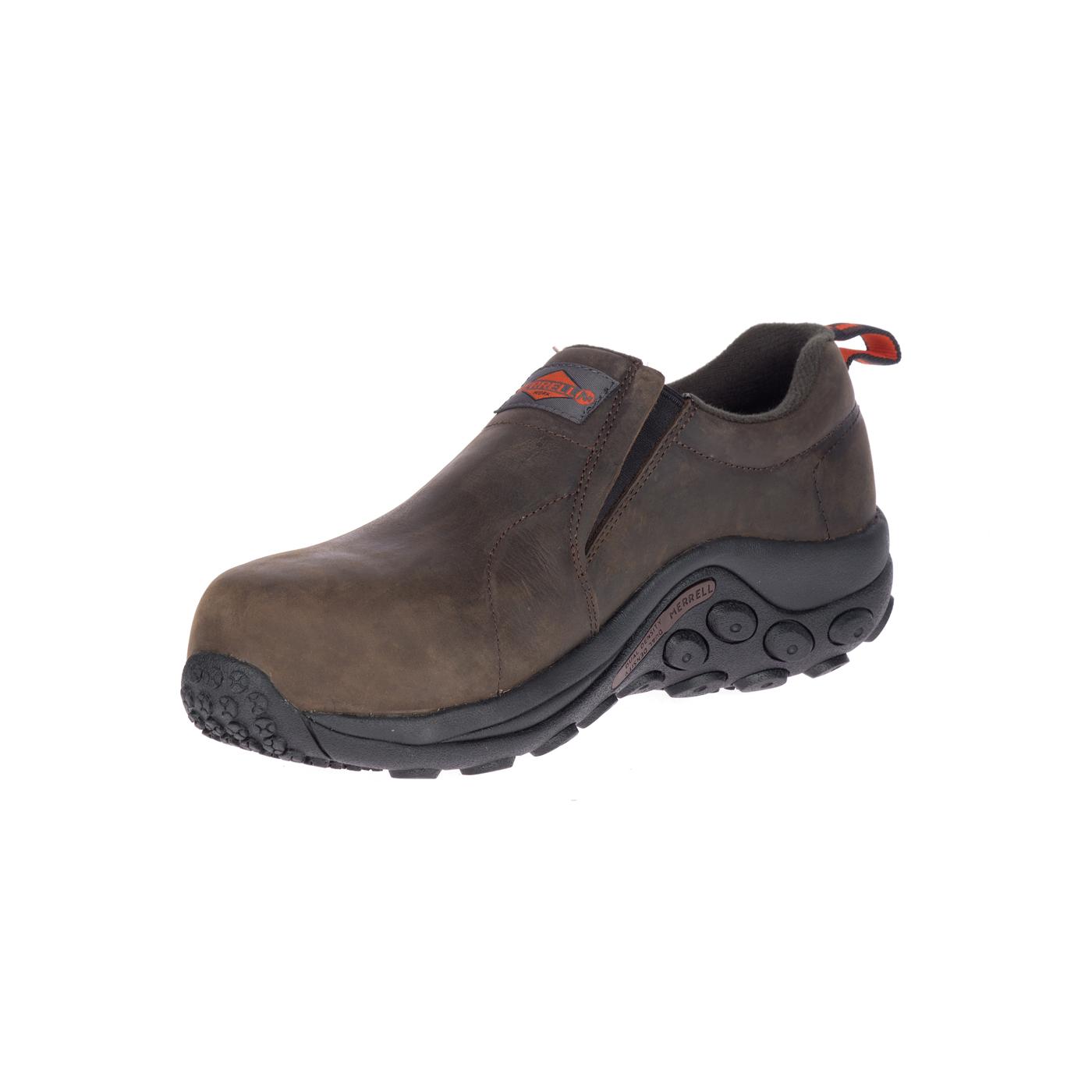 Jungle Moc LTR Men's Composite Toe Work Boots - Espresso Brown - Slip Resistant & Comfortable for Construction, Warehouse & Outdoor Work