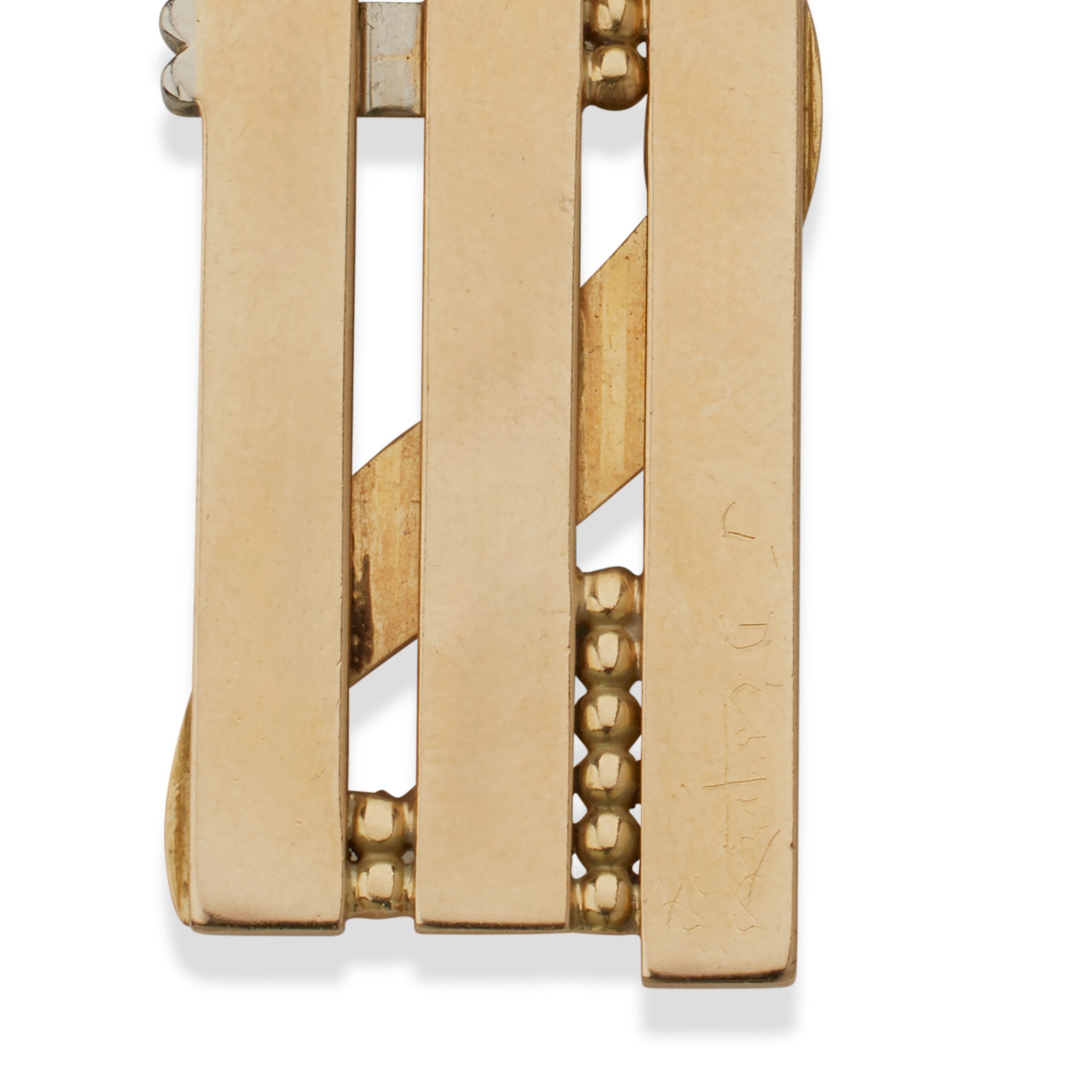 Jean Després Modernist 18K Gold Pendant Necklace - Vintage Luxury Jewelry for Women - Perfect for Evening Parties, Weddings & Special Occasions