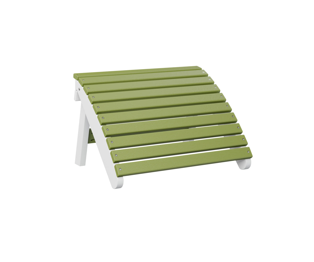Berlin Gardens Folding Adirondack Footstool - Outdoor Patio Furniture, Portable Foot Rest for Garden, Deck, Poolside & Camping - Lightweight & Durable Design