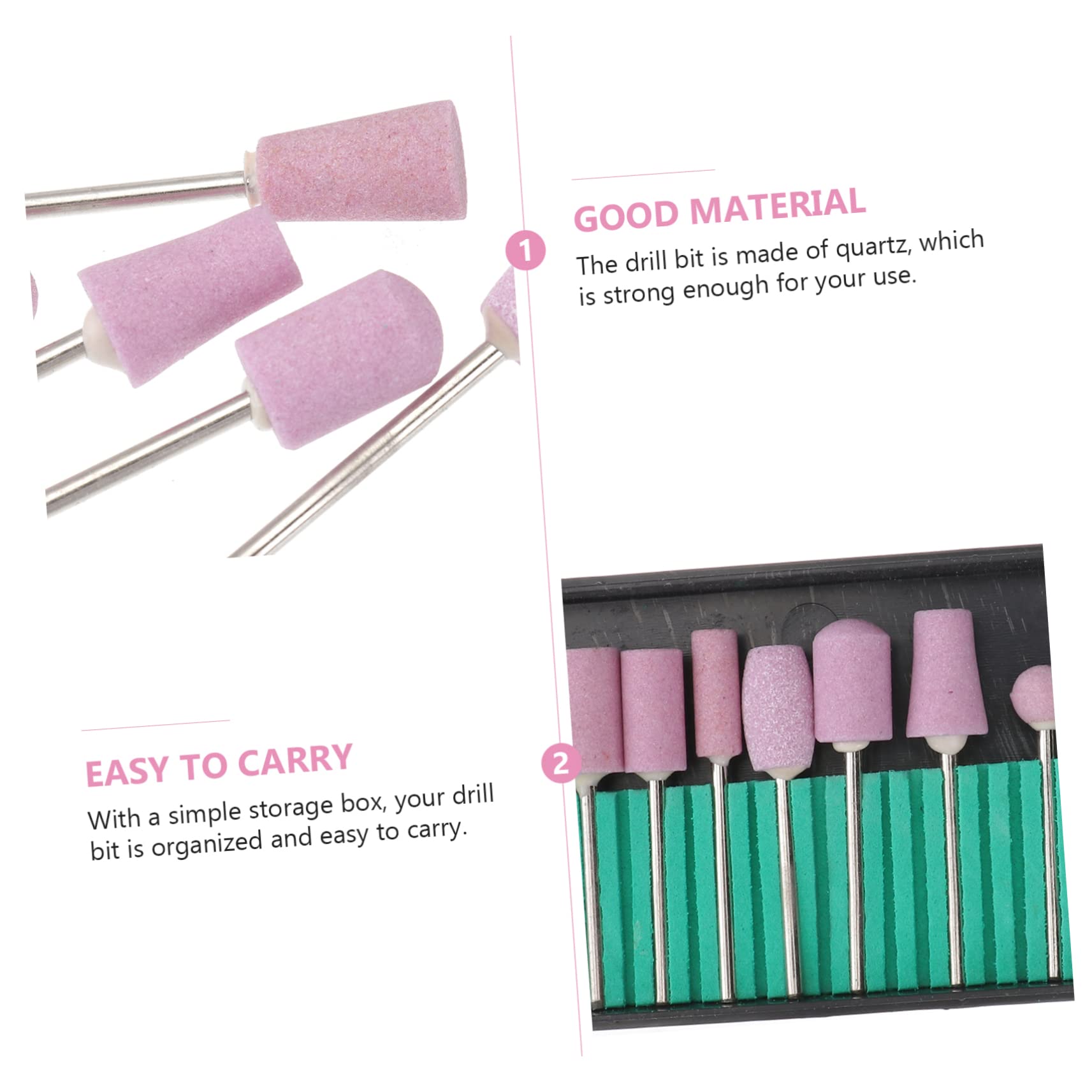Minkissy 12-in-1 Nail Drill Bits Set - Professional Manicure Quartz Drill Kit with Cuticle Cleaner Tools for Women | Perfect for Home & Salon Nail Care, Pedicures & DIY Nail Art