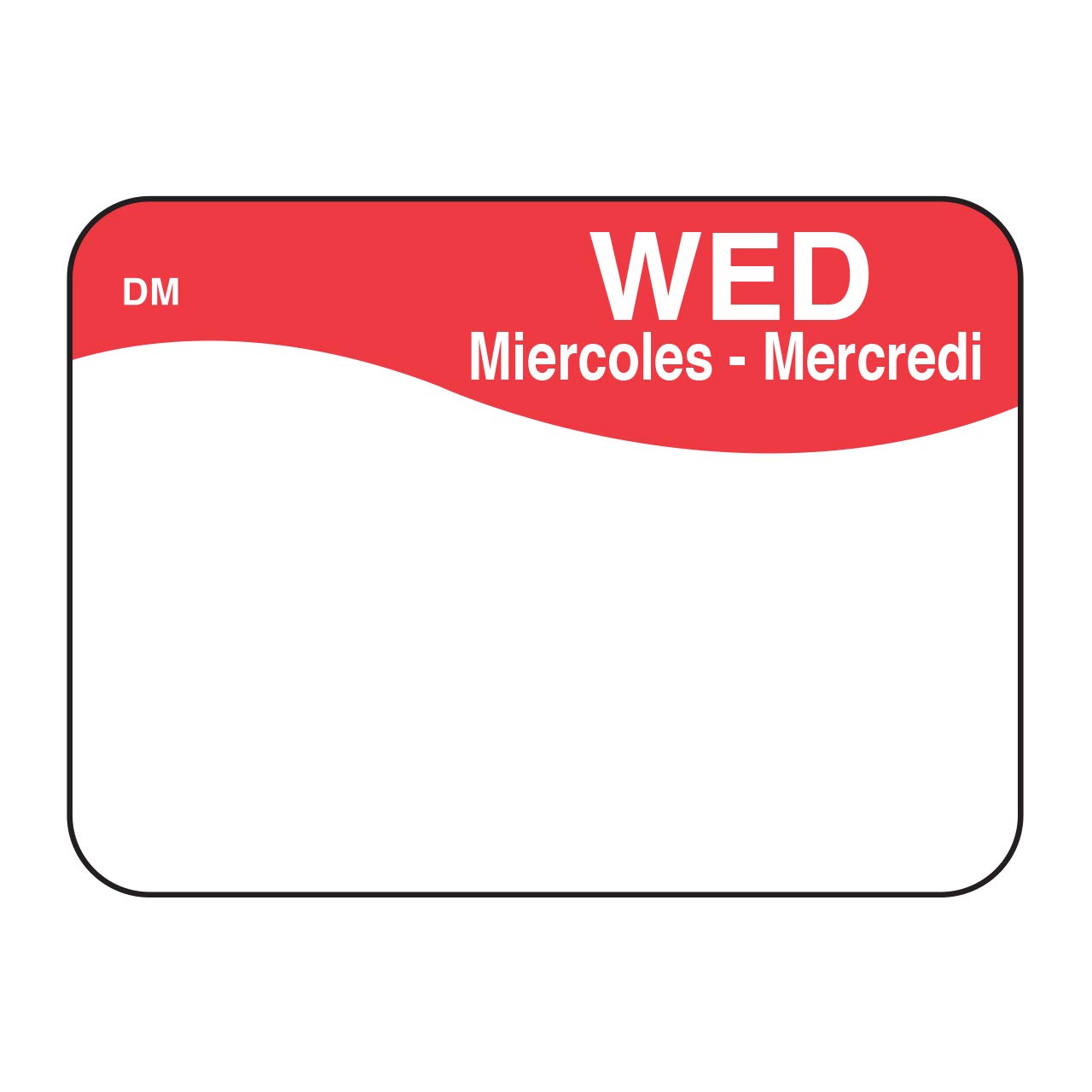 DayMark Safety Systems DissolveMark I132161 Weekly Label Dispenser with Monday-Sunday 7/8Inch x 13/16Inch Rectangle Labels - Perfect for Food Safety, Kitchen Organization & Day-of-Week Labeling in Restaurants